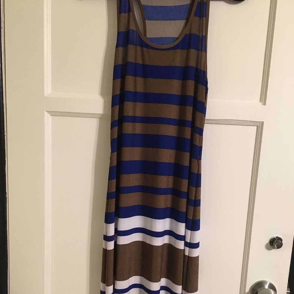 Silvergate Striped Racerback Maxi Dress (L)